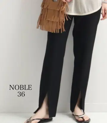 NOBLE 스트레치 프론트 슬릿 팬츠 36
