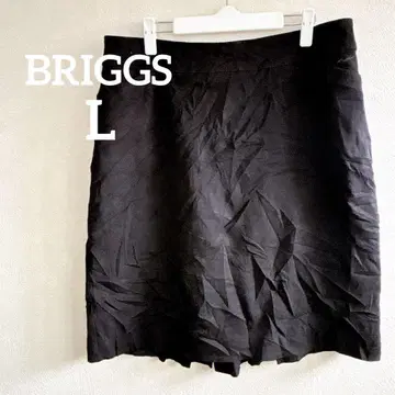 BRIGGS [ L ] 브릭스 블랙 무릎 기장 스커트 플리츠