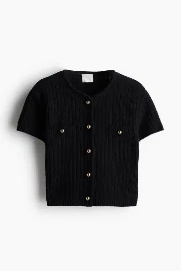 새상품급 H&M 네이비 반팔 니트 가디건 L