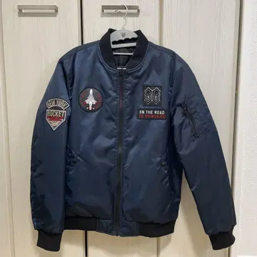 MA-1 스타일 자켓 네이비 블랙