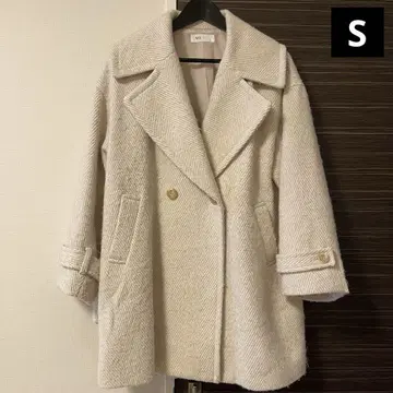 VIS 헤링본 미들 코트 베이지 S
