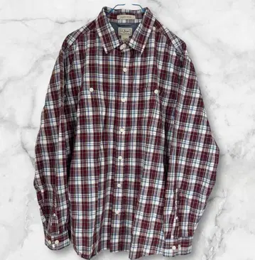 엘엘빈 체크 무늬 셔츠 L 사이즈 미사용 새상품