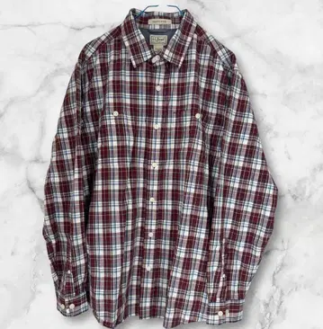 엘엘빈 체크 무늬 셔츠 L 사이즈 미사용 새상품