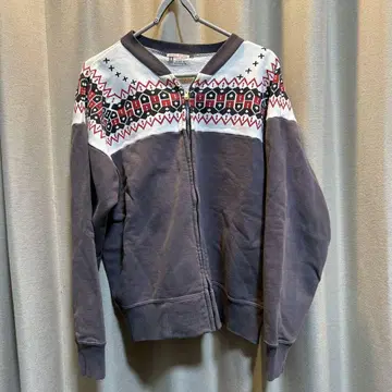 JOE McCOY 눈꽃 패턴 집업 트레이닝복