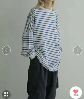 [ 미사용 ] anuke 패턴 빅 롱 티셔츠