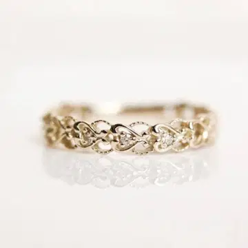 cuicui 다이아몬드 레이스 반지 K10 YG 12호 반지
