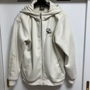 Norton 풀 집업 후드티 크림색