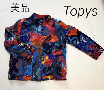 Topys 토피즈 아틀리에 인형 패딩 자켓 블루종 올 패턴 빈티지