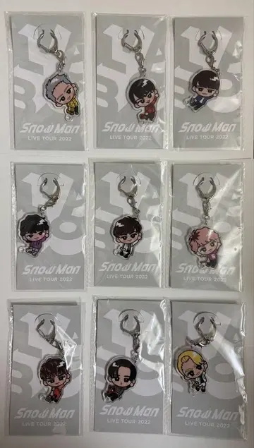 SnowMan 스노치루 아크릴 키링 세트 9개
