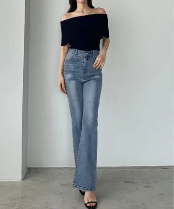 Louere 스트레치 플레어 데님 팬츠 MT