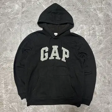 GAP 블랙 후드 부착 후드티 S [ N84 ]