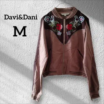 1점 한정 Davi&Dani 자수 장식 집업 자켓 블루종 [ M ]
