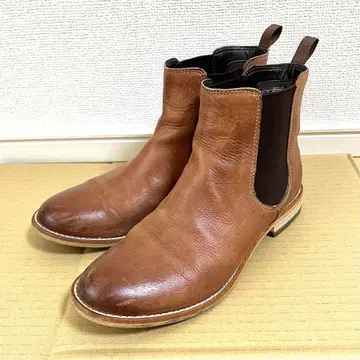 Clarks 클락스 천연 가죽 사이드 고어 부츠 브라운 숏 기장 가죽