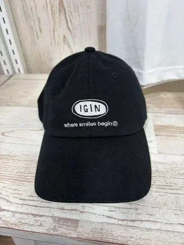 IGIN 아이긴 와키 윌리 콜라보 볼캡 모자 캡 블랙