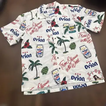 Orion 하와이안 프린트 반팔 셔츠 아로하 셔츠