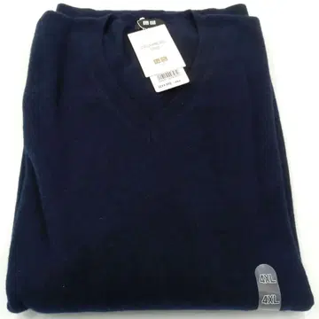 UNIQLO 캐시미어 100% 크루넥 스웨터 4XL 네이비 새상품