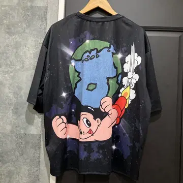 [ 미사용 새상품 ] 철완 아톰 프린트T셔츠 남성용 3XL 사이즈 블랙