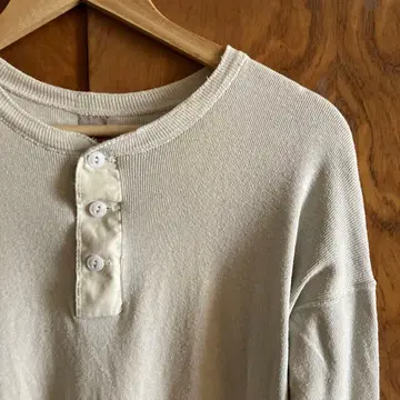레어 1980년대 빈티지 Healthknit 헨리넥 T셔츠