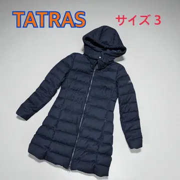 컨디션 최상 TATRAS 다운 코트 자켓 여성용 네이비 3 (L 상당)