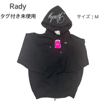 [ 택 포함 새상품 ] Rady 레이디 로고 자수 후드티 M 사이즈 블랙