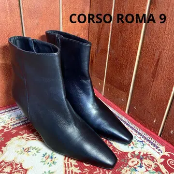 [새상품급] CORSO ROMA 9 사이드 지퍼 숏부츠 블랙 36