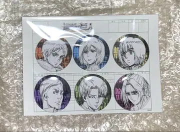 진격의 거인 Key:prime 캔뱃지 세트 리바이 한지 엘렌 미카사