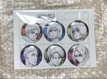 진격의 거인 Key:prime 캔뱃지 세트 리바이 한지 엘렌 미카사