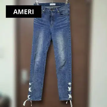 AMERI 아메리 사이드 레이스업 데님