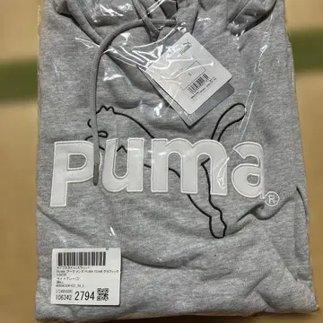 PUMA 후드티 라이트 그레이 S