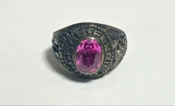 9호 카보숑컷 루비 빈티지 실버 반지