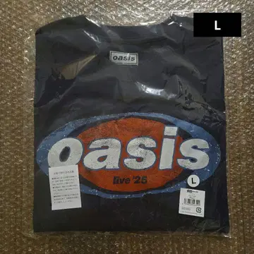 오아시스 Oasis live'25 로고 네이비 티셔츠 L