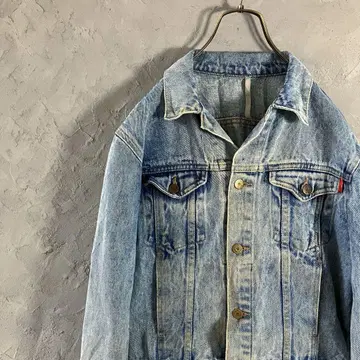 90s 빈티지 데님 자켓 G 색빠짐 구제 의류 블루 LO15