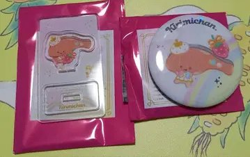딸기신문 50주년 Sanrio 캔뱃지 아크릴 스탠드 KIRIMI짱