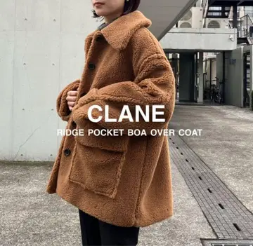 [ CLANE ] RIDGE POCKET BOA OVER COAT 클라네