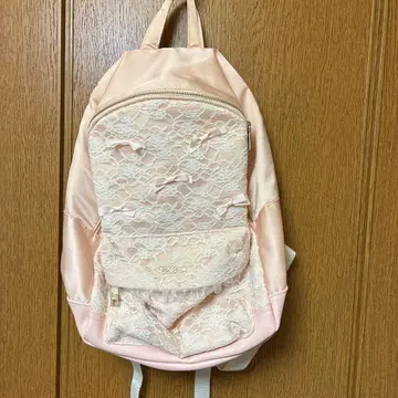 리즈리사 핑크 레이스 장식 백팩