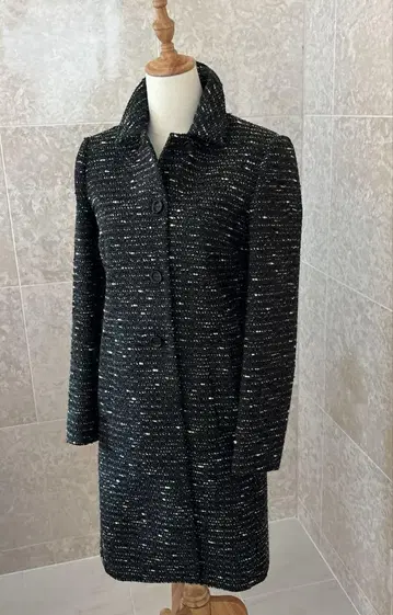 M Missoni 울 혼방 롱 코트, 컬러: 다크 그린, 블랙, 화이트
