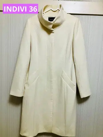 INDIVI 아이보리 체스터 코트 36