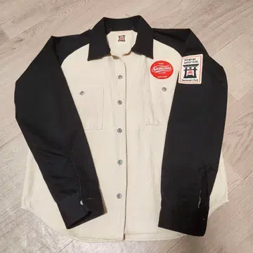 사무라이 진 긴팔 셔츠 콜라 셔츠 베이지 블랙