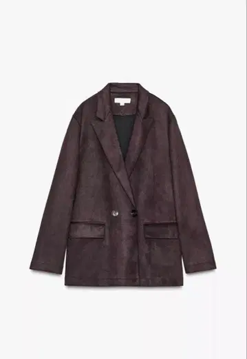 ZARA 스웨이드 느낌 테일러드 자켓 다크 브라운