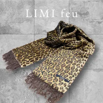 LIMI feu 레오파드 무늬 머플러 레오파드 무늬 새상품급