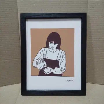 KYNE 키리누키(25 x 20 우드 프레임 부착) 카페 점원