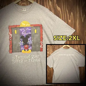 디즈니 타워 오브 테러 t셔츠 그레이 2xl disney