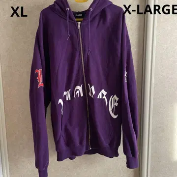X-LARGE 엑스라지 XL LL 후드티 퍼플 보라색 남성용