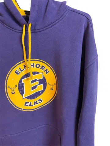 ELKHORN ELKS 후드티 보라색 남성용 여성용