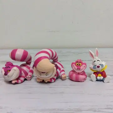 디즈니 체셔 고양이 화이트 토끼 피규어 4종 세트 이상한 나라의 앨리스