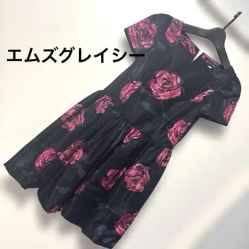 엠즈 그레이시 로즈 패턴 벌룬 원피스 포멀
