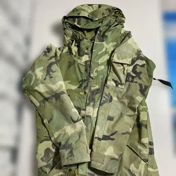 미군 실물 카모플라쥬 콜드웨더 후드티 S-LONG 고어텍스 방수