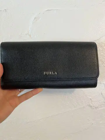 FURLA 블랙 가죽 장지갑