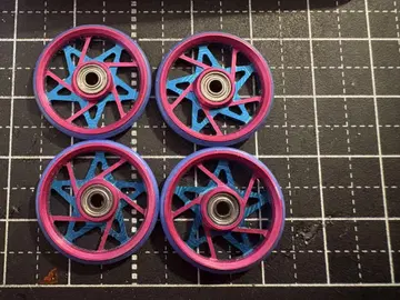 알루마이트 가공 롤러 19mm 플라 링 미니 사륜구동 중고 4개
