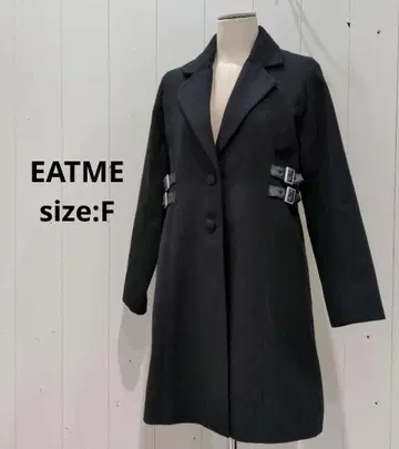 이토미 EATME 총 안감 체스터 코트 여성용 블랙 F